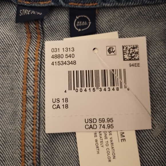 American Eagle Low-Rise A-Line Stretch Denim Skirt Size 18 - 34 W - NWT - Picture 5 of 16